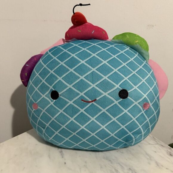 Kellytoy Other - Squishmallow 11 12" Bertie Blue Choco Taco Ice cream Food‎ Plush Super Soft